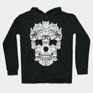 Niche Skull Island Mod Art  Cats Skull Cat Hoodie